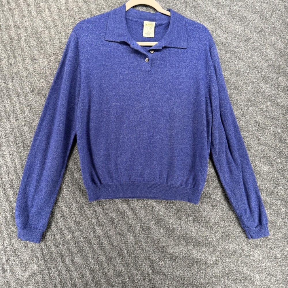 Old Navy Sweater Womens XL Purple Wool Blend Collared Long Sleeve Old Money Prep